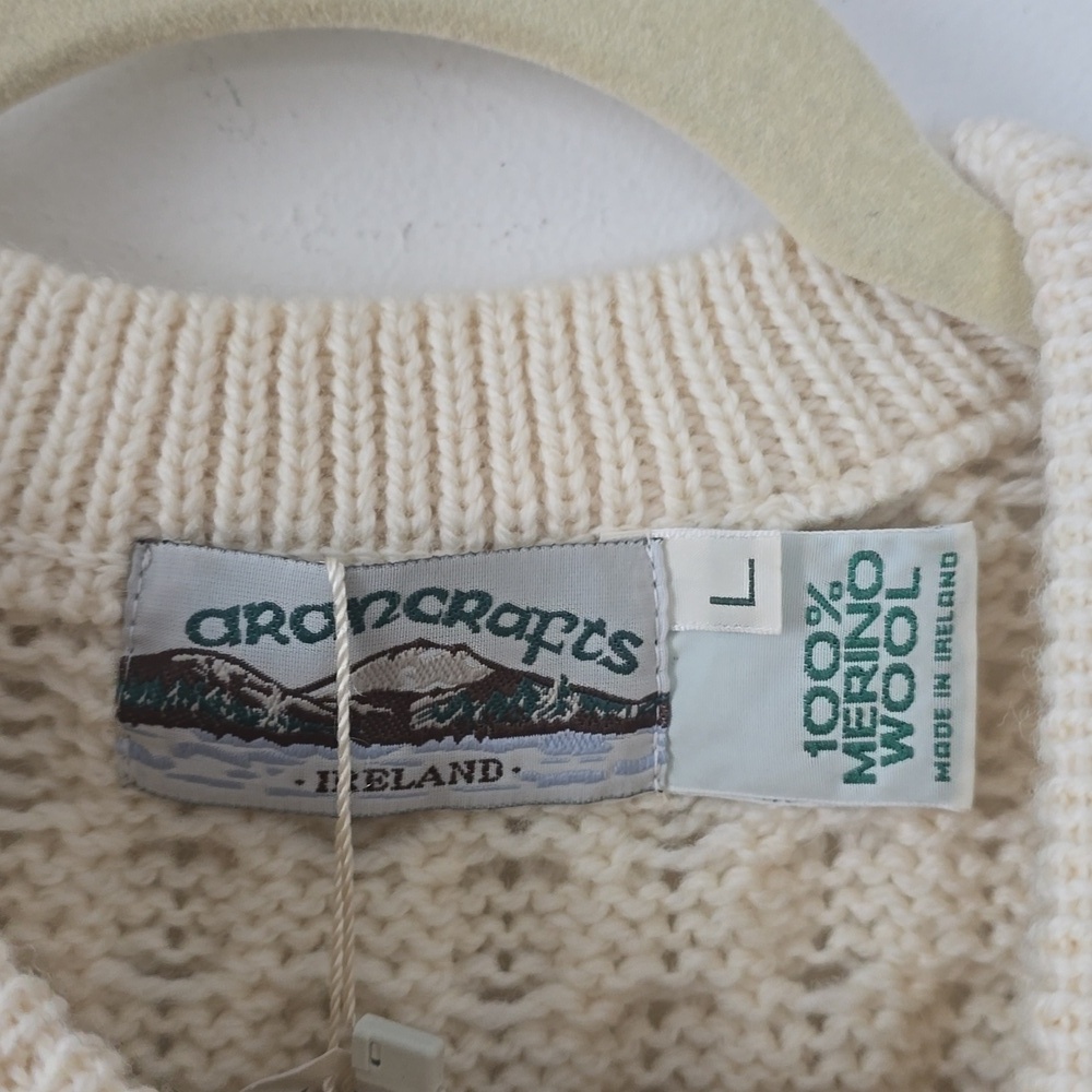 Aran Crafts Ireland Merino Wool Crew Neck Sweater Women Large — image 3 of 8